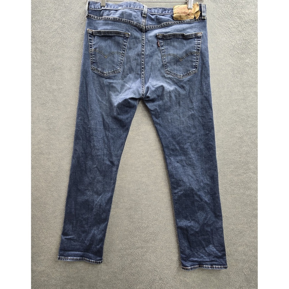 Levi's 501 Men Jeans 34X32 Blue Denim Straight Button‎ Fly 28" Inseam - Picture 15 of 16